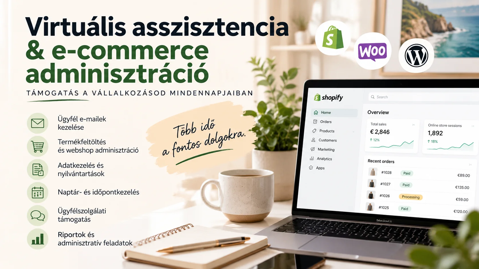 Virtuális asszisztencia és e-commerce adminisztráció